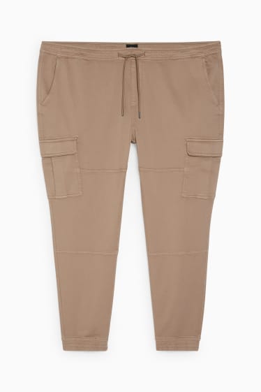 Hombre - Pantalón cargo - slim fit - LYCRA® - beis