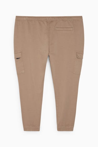 Hombre - Pantalón cargo - slim fit - LYCRA® - beis