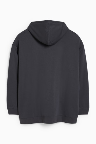 Hombre - Sudadera con cremallera y capucha - gris oscuro