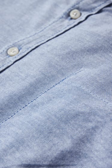 Hommes - Chemise - regular fit - col button-down - bleu clair