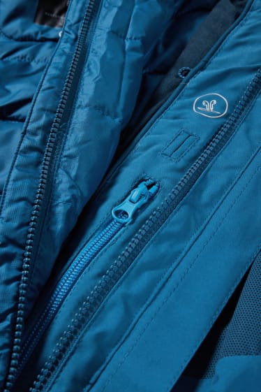 Herren - Skijacke mit Kapuze - blau