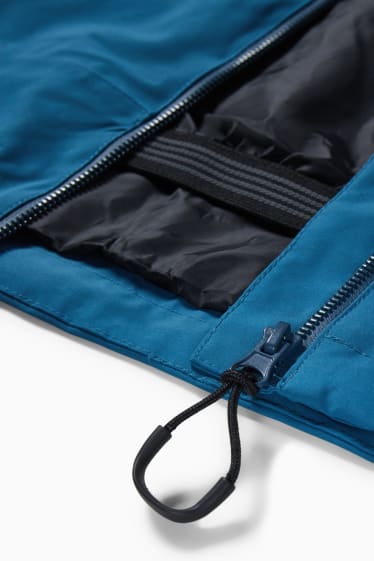 Herren - Skijacke mit Kapuze - blau