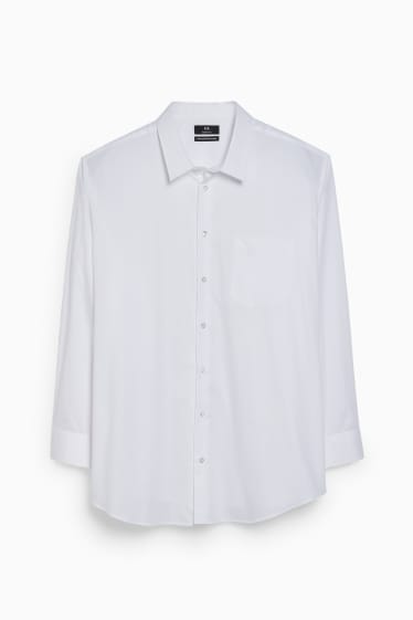 Heren - Overhemd - regular fit - kent - gemakkelijk te strijken - wit