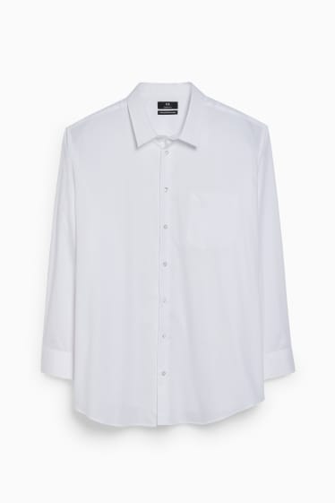 Hombre - Camisa - regular fit - kent - de planchado fácil - blanco