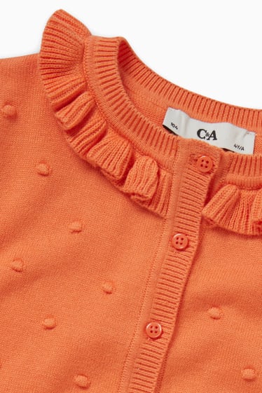 Enfants filles - Gilet en maille - orange