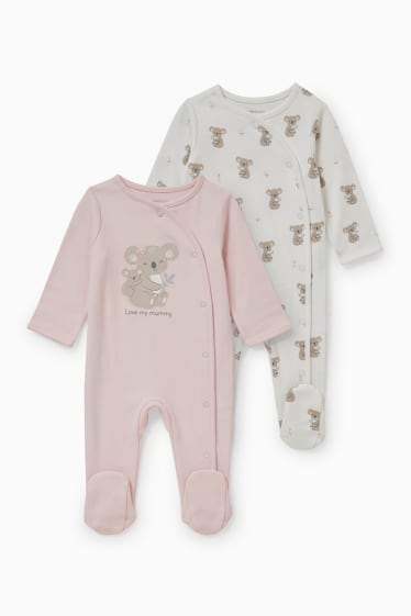 Babies - Multipack of 2 - baby sleepsuit - rose