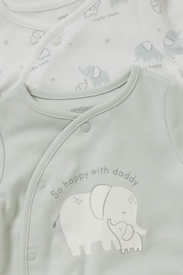 Bébés - Lot de 2 - pyjama bébé - vert menthe