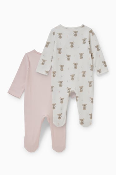 Babies - Multipack of 2 - baby sleepsuit - rose