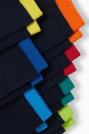 Enfants garçons - Lot de 7 paires - chaussettes - bleu foncé