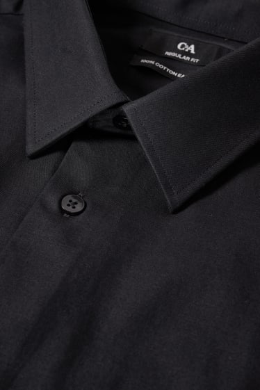 Herren - Hemd - Regular Fit - Kent - bügelleicht - schwarz