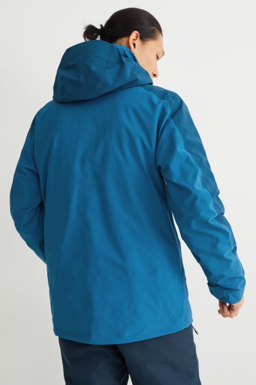Herren - Skijacke mit Kapuze - blau