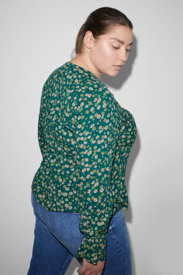 Damen - CLOCKHOUSE - Bluse - geblümt - grün