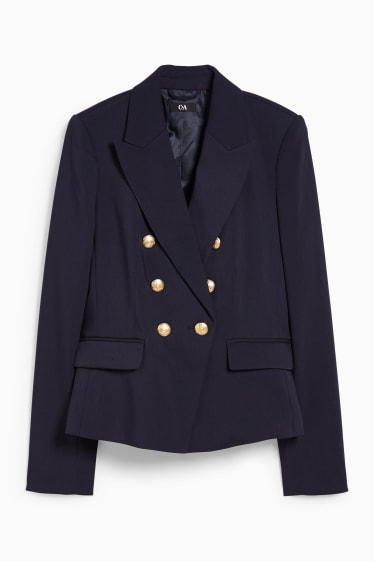 Dames - Business-blazer - getailleerd - donkerblauw