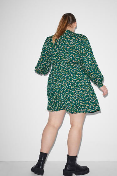 Mujer - CLOCKHOUSE - vestido - de flores - verde