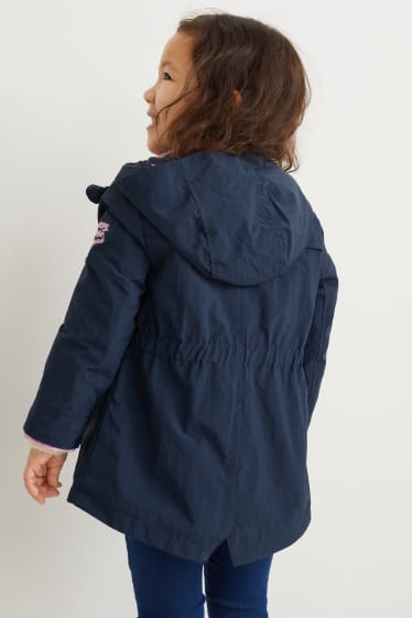 Kinderen: meisjes - 3-in-1-jack met capuchon - donkerblauw