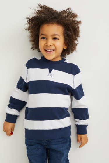 Kinderen - Sweatshirt - gestreept - donkerblauw