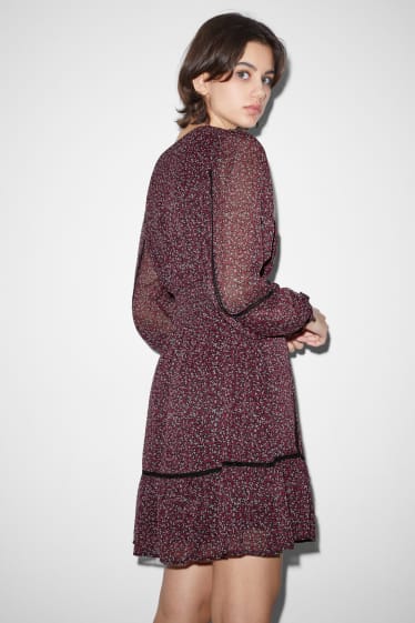Femmes - CLOCKHOUSE - robe en gaze - à motif - violet