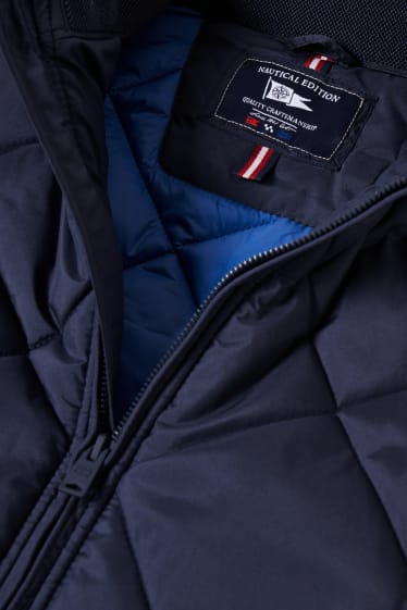 Men - Quilted jacket - LYCRA® - dark blue