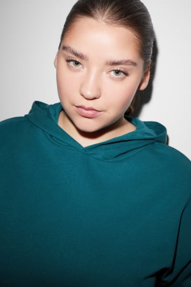 Femmes - CLOCKHOUSE - robe en molleton à capuche - vert