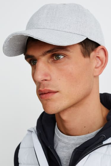 Uomo - Cappellino - grigio chiaro melange