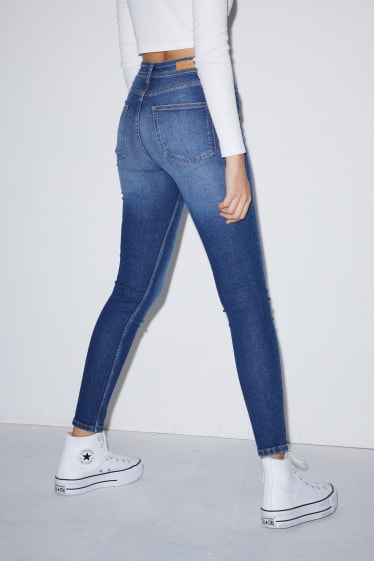 Mujer - CLOCKHOUSE - skinny jeans - high waist - vaqueros - azul