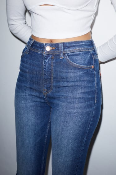 Kobiety - CLOCKHOUSE - skinny jeans - wysoki stan - dżins-niebieski