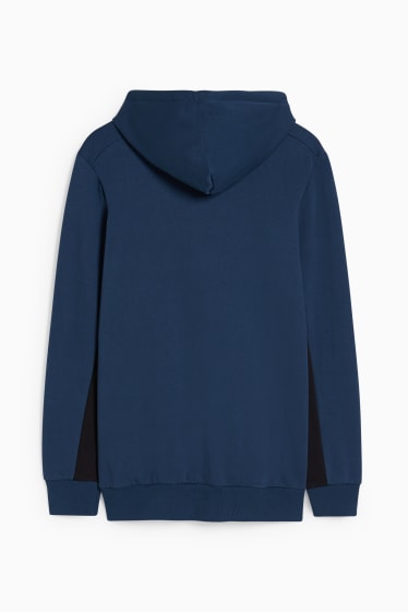 Uomo - Felpa con cappuccio - blu scuro