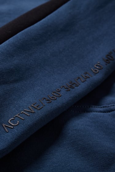 Uomo - Felpa con cappuccio - blu scuro