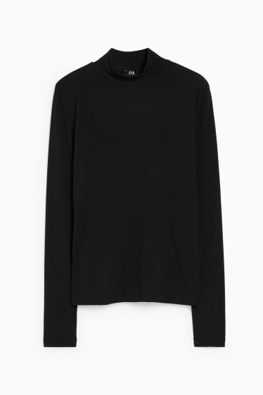 Women - Polo neck top - black