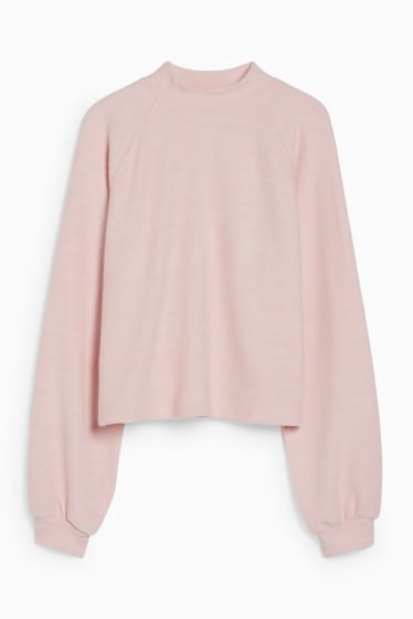 Dámské - Fleecový svetr - růžová