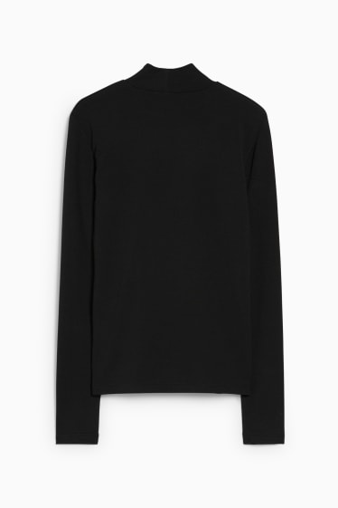 Women - Polo neck top - black