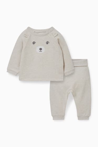 Babys - Babyoutfit - 2-delig - beige