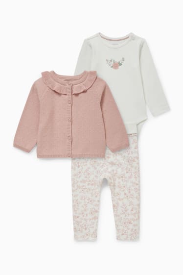 Baby Mädchen - Baby-Outfit - 3 teilig - pink