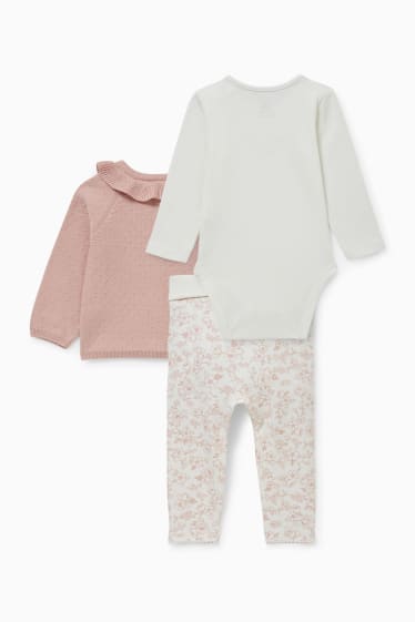 Baby Mädchen - Baby-Outfit - 3 teilig - pink