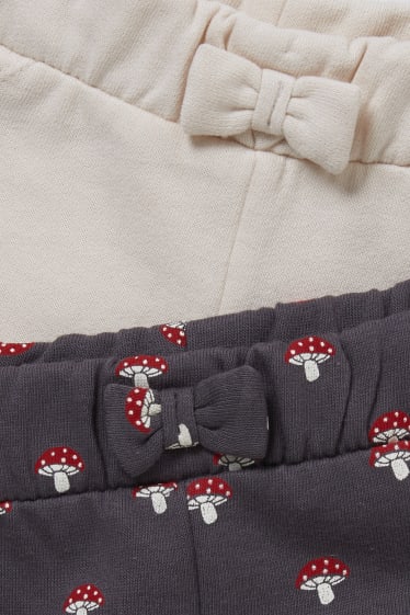 Neonati - Confezione da 2 - pantaloni sportivi per neonati - grigio scuro