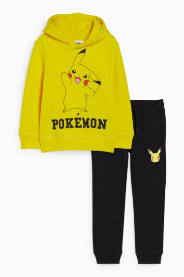 Dzieci - Pokémon - komplet - bluza z kapturem i spodnie dresowe - 2 części - czarny