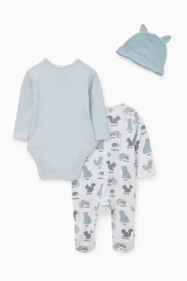 Bébés - Tenue nouveau-né - 3 pièces - bleu clair