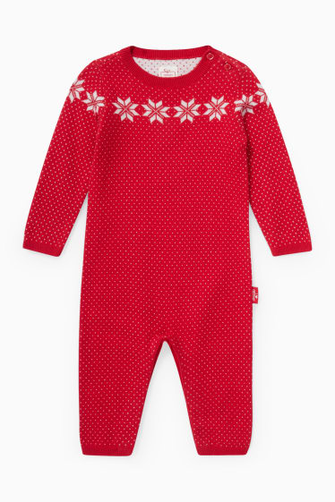 Babys - Baby-Outfit - 2 teilig - gepunktet - rot