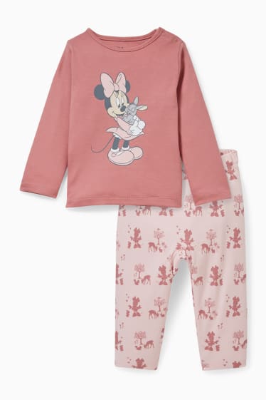 Bebeluși - Minnie Mouse - pijama bebeluși - 2 piese - roz