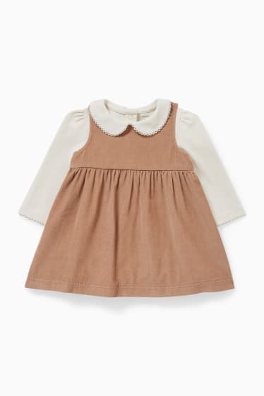 Babys - Newbornoutfit - 2-delig - crème wit