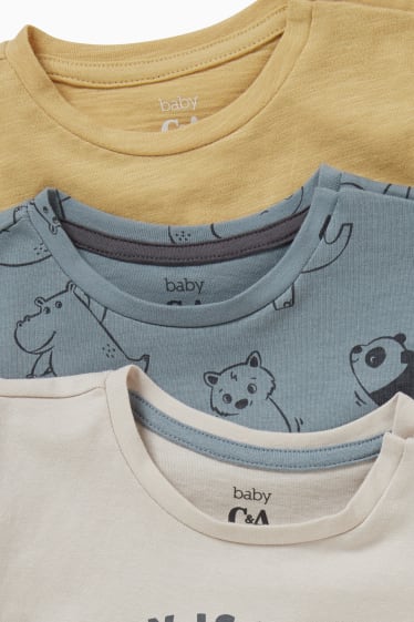 Nadons - Paquet de 3 - samarreta de màniga llarga per a nadó - beix jaspiat