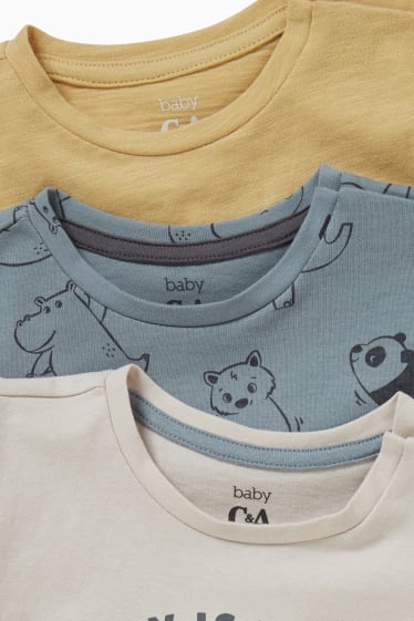Neonati - Confezione da 3 - maglia a maniche lunghe per neonati - beige melange