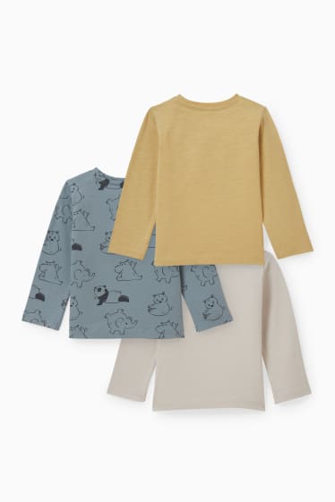 Neonati - Confezione da 3 - maglia a maniche lunghe per neonati - beige melange