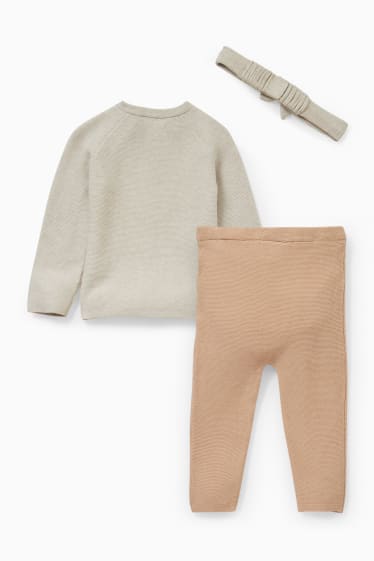 Babies - Baby outfit - 3 piece - light brown