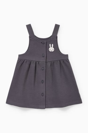 Babys - Miffy - Baby-Outfit - 2 teilig - weiß / grau
