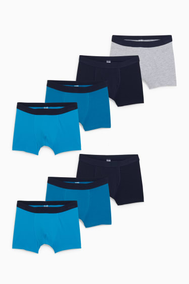 Niños - Pack de 7 - boxers - azul oscuro