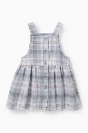Baby: meisjes - Baby-outfit - 2-delig - grijs / roze