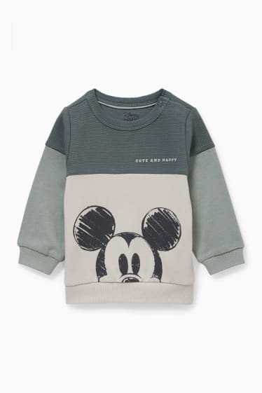 Babys - Mickey Mouse - baby-outfit - 2-delig - groen