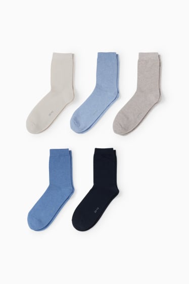 Dámské - Multipack 5 ks - ponožky - béžová/modrá