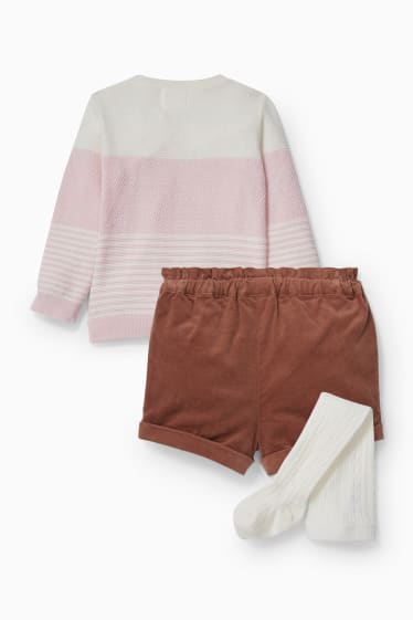Baby Girls - Baby outfit - 3 piece - rose